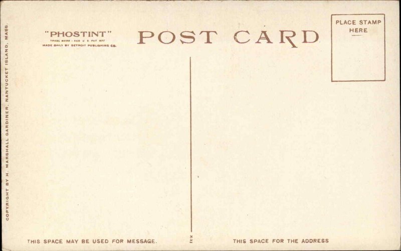 Nantucket Massachusetts MA Street Scene Detroit Publishing c1910s Postcard