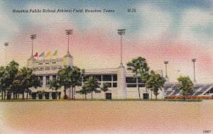 Postcard Houston Public School Athletic Field Houston Texas