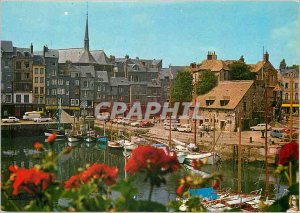 Modern Postcard Normandy France Honfleur Basin and Lieutenancy