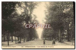 Old Postcard Perigueux Les Allees de Tourny