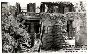 RPPC - Buena Park, California - Knott's Berry Farm - Adobe ruins in Ghost Town