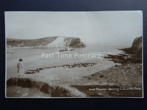 Dorset LULWORTH COVE Steamer Leaving - Old RP Postcard by L & M Shutler