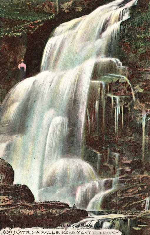 Vintage Postcard 1907 Katrina Falls Scenic Waterfalls Near Monticello ...