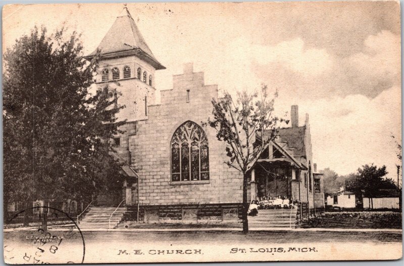 Postcard MI St. Louis Methodist Episcopal Church