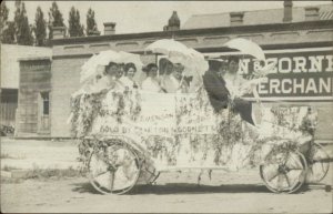 Prineville OR Clifton & Cornett Merchandise Parade Car Real Photo Postcard