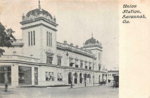 UNION STATION SAVANNAH GEORGIA TRAIN DEPOT POSTCARD (c. 1905)