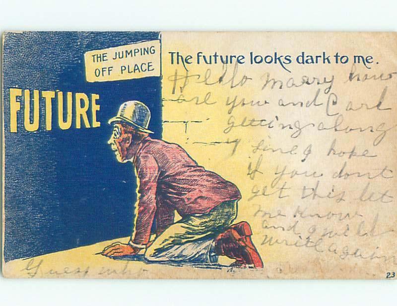 Pre-1907 comic THE FUTURE LOOKS DARK TO ME W6999