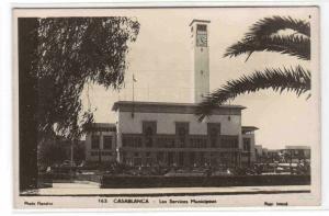 Les Services Municipoux Casablanca Morocco RPPC Real Photo postcard