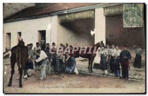 Old Postcard Horse Riding Equestrian Pleasures of the barracks The Forge Blac...