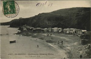 CPA AK Saint Brieuc Cabines de l'Anse au Moine FRANCE (1137091)