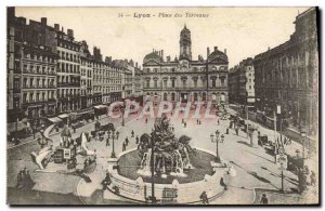 Old Postcard Lyon Place Bellecour