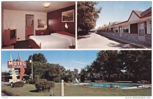 3-Views, Motel Plaza Enr., Swimming Pool, STE-FOY, Quebec, Canada, 1940-1960s