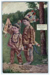 Boys The Reel Indians None Better Herman Reel Co. Advertising Antique Postcard