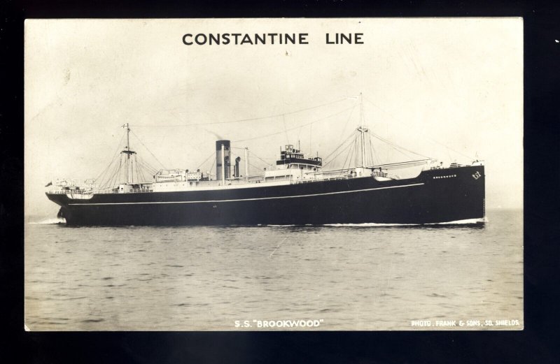 ca0747 - Constantine Line Cargo Ship - Brookwood - built 1929 - postcard
