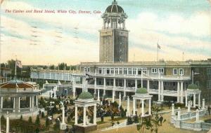 Amusement Casino Band Stand White City Denver Colorado 1913 Postcard 1576