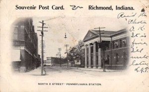 Richmond Indiana North E Street Pennsylvania Station Private Mail PC AA51794