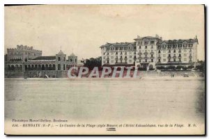 Old Postcard Hendaye Casino de la Plage (Moorish style) and the Hotel Eskuald...