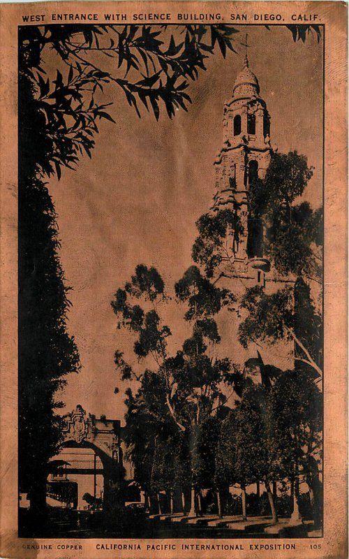 1915 Copper San Diego Science Building California Pacific Exposition Reynolds