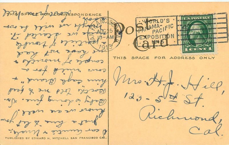 Postcard Down Russian River From Guernville Sonoma County CA Mitchell 2175