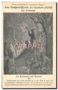 Old Postcard The heads & # 39oeuvre Gustave Dore's The Crusades The song of f...