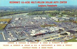 Langhorne PA Reedman's Auto Center Car Dealership Postcard