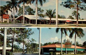 Florida Fort Myers Motel Driftwood and Howard Johnson's Restaurant