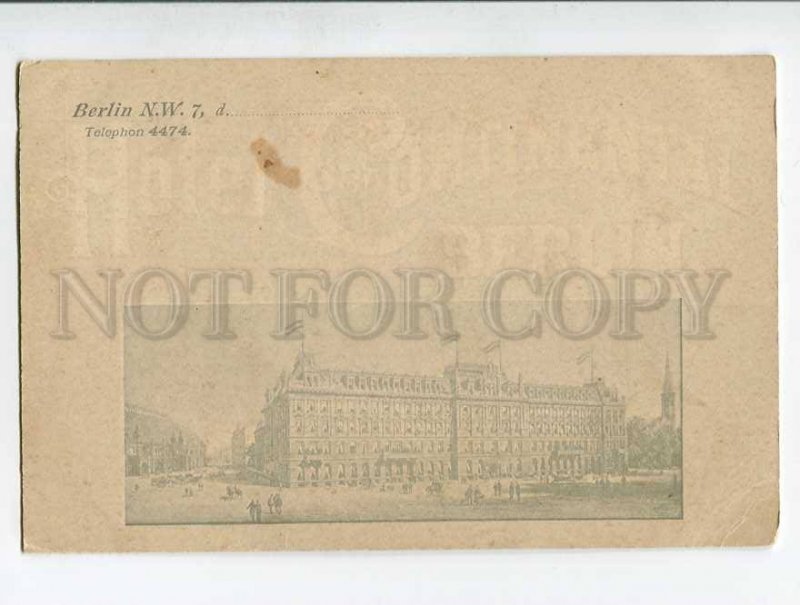 287210 GERMANY BERLIN ADVERTISING Hotel Continental Vintage postcard