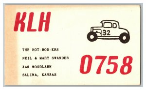 QSL Radio Card From Salina Kansas KLH 0758