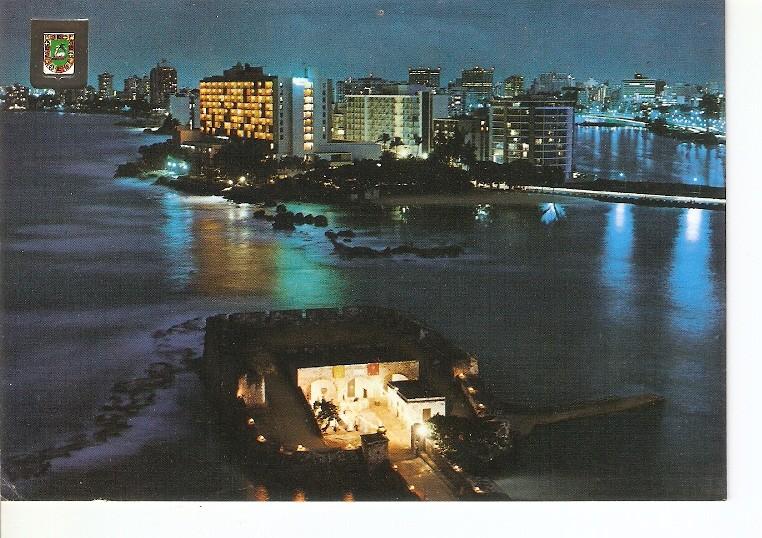 Postal 022610 : Fuerte de San Jeronimo con el Condado al fondo, Puerto Rico S...