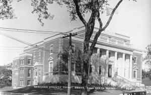 Ellsworth Maine Hancock Court House Real Photo Antique Postcard K45382