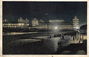 Young's Million Dollar Pier At Night, Atlantic City, New Jersey 1911 Postcard