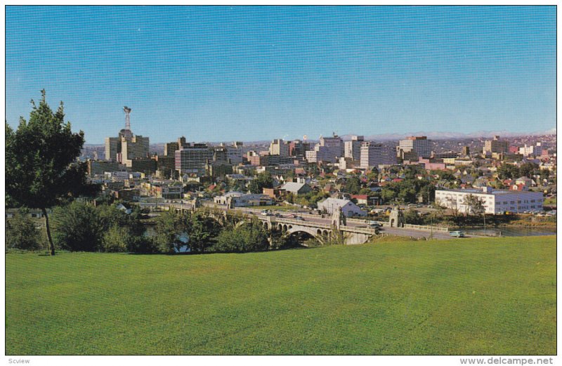 Skyline View of CALGARY, Alberta, Canada, 40-60's