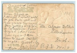 C.1910 Embossed Jesus Walking on Water Peter Postcard P50 