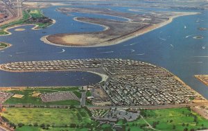 San Diego CA California DE ANZA TRAILER HARBOR Mobile Homes~Aerial View Postcard