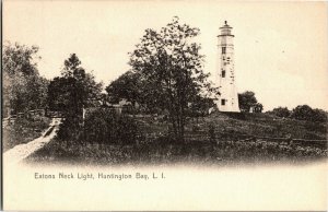 Eatons Neck Light, Hungtonton Bay Long Island NY UDB Vintage Postcard E65