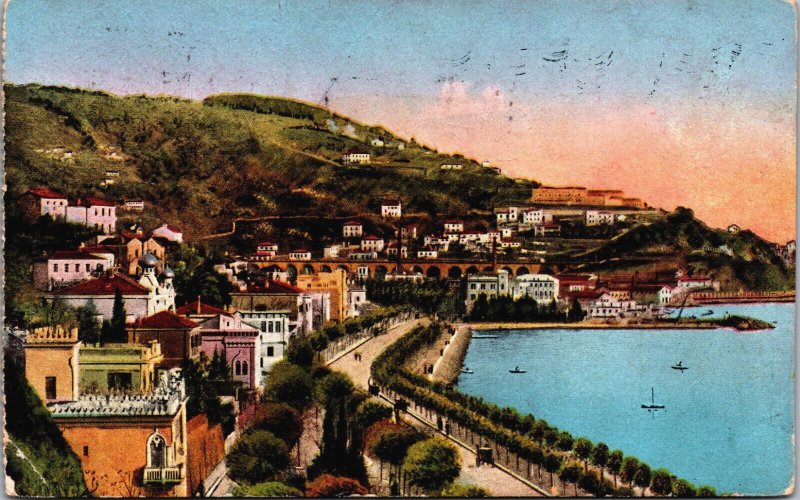 Italy Trieste Barcola Vintage Postcard C169