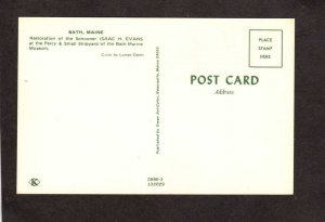 ME Reparing Schooner Isaac H Evans Percy & Small Shipyard Bath Maine Postcard