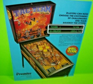 Tag Team Pinball Flyer Original 1985 Champion Wrestling Sports Art 8.5 x 11