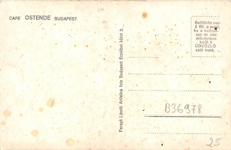 B36978 Cafe Ostende Budapest    hungary