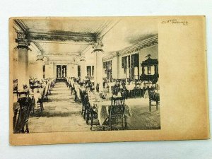 Vintage Postcard 1900's Dining Room Clifton Springs NY New York 