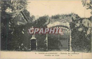 Old Postcard 2 worth of cernay entrance of the abbey founded in 1128