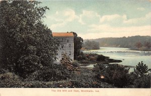 J32/ Monticello Indiana Postcard c1910 The Old Mill and Dam  193