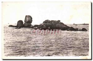 Old Postcard Roscoff bizarre Pel Haridy Rocks Rock of small Breton