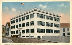 Gloucester MA Massachusetts Frank Davis Company Building Vintage Postcard