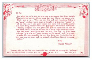 Palsy Walsy Luv Letter Comic Romance Mutoscope Arcade Postcard U7