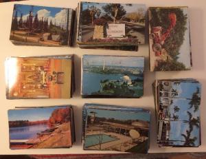 About ONE THOUSAND vintage chromium United States postcards 1950s 1960s  