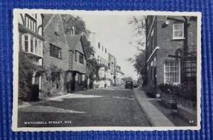 Vintage Early 1900's Watchbell Street Rye Sussex Streetview Postcard