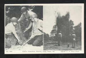 CAMP PEARY VIRGINIA OFFICIAL US NAVY PHOTO SEABEES DEMOLITION OLD POSTCARD