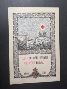 Mint 1914 Germany Red Cross Postcard Postal Stationery
