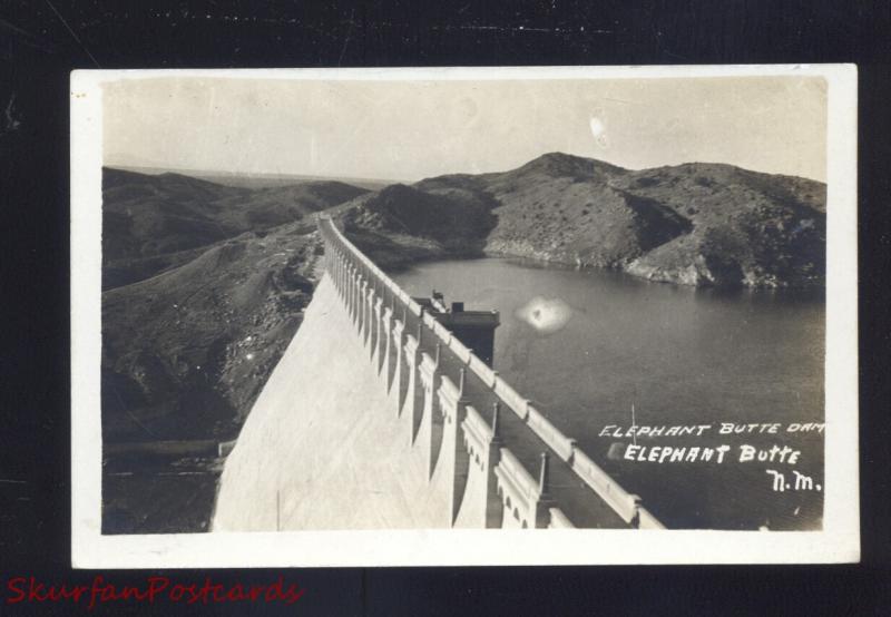 RPPC ELEPHANT BUTTE DAM NEW MEXICO VINTAGE REAL PHOTO POSTCARD N.M.